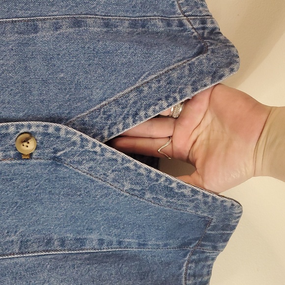 Madewell Denim Crewneck Vest Size 10 - Picture 5 of 12